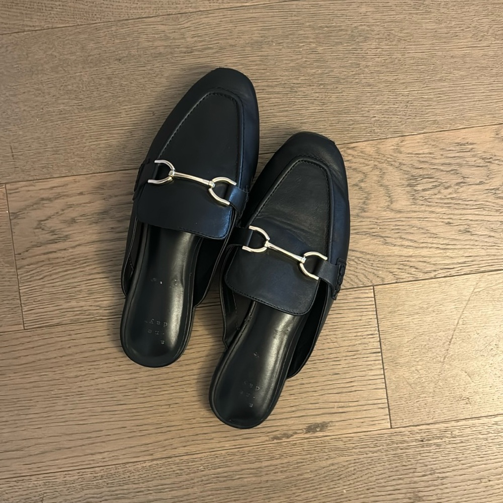 Black loafers